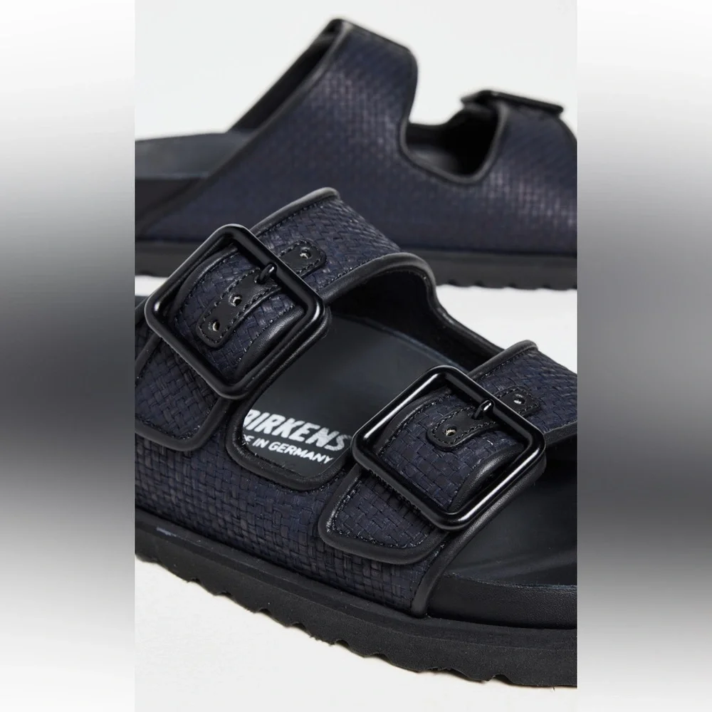 Birkenstock Arizona Raffia Luxe Sandals Brand New